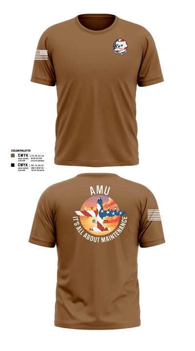 910th AMU 89979521 Short Sleeve Performance Shirt - 101