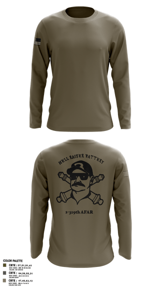 Long Sleeve Performance Shirt, HHB 2-319 AFAR, Army, Teamtime, Team time, sublimation, custom sports apparel, team uniforms, spirit wear, spiritwear, sports uniforms, custom shirts, team store, custom team store, fundraiser sports, apparel fundraiser