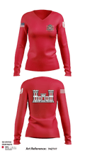 612 Engineer Detachment 46811813 Women's Long Sleeve V-neck Shirt - 2