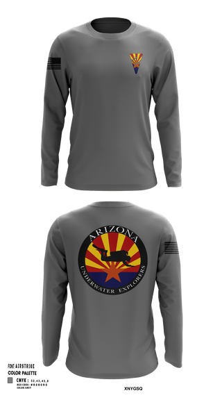 Long Sleeve Performance Shirt, Arizona Underwater Explorers, Police, Teamtime, Team time, sublimation, custom sports apparel, team uniforms, spirit wear, spiritwear, sports uniforms, custom shirts, team store, custom team store, fundraiser sports, apparel fundraiser