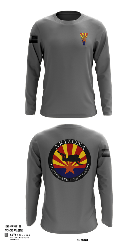 Long Sleeve Performance Shirt, Arizona Underwater Explorers, Police, Teamtime, Team time, sublimation, custom sports apparel, team uniforms, spirit wear, spiritwear, sports uniforms, custom shirts, team store, custom team store, fundraiser sports, apparel fundraiser