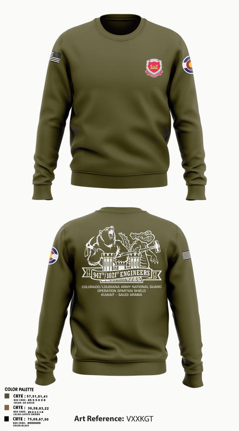 Crew Neck Sweatshirt, 947th EVCC, , Teamtime, Team time, sublimation, custom sports apparel, team uniforms, spirit wear, spiritwear, sports uniforms, custom shirts, team store, custom team store, fundraiser sports, apparel fundraiser