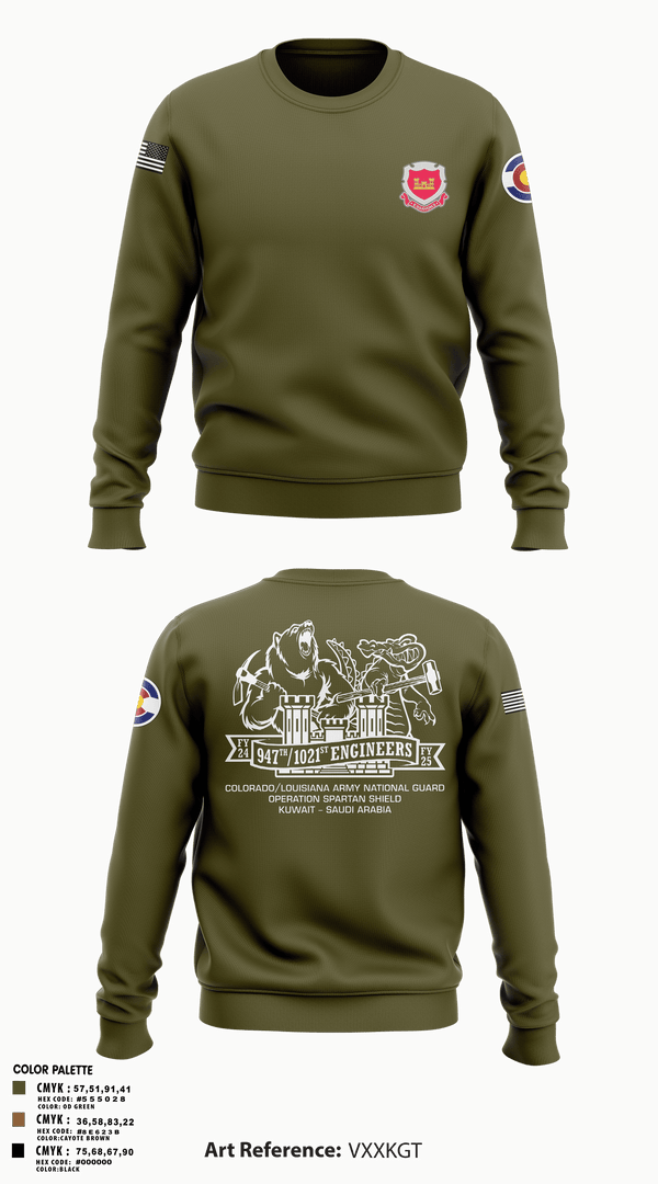 Crew Neck Sweatshirt, 947th EVCC, , Teamtime, Team time, sublimation, custom sports apparel, team uniforms, spirit wear, spiritwear, sports uniforms, custom shirts, team store, custom team store, fundraiser sports, apparel fundraiser