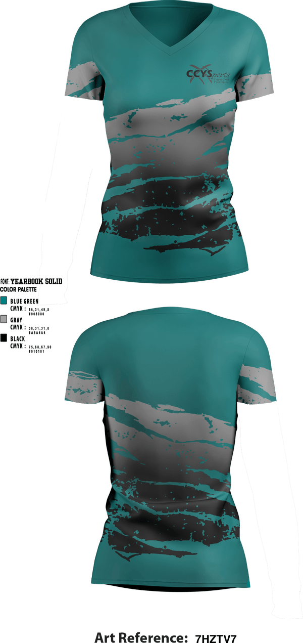 Women's Short Sleeve Vneck Shirt, Copper Cities Youth Sports, Spirit Store, Teamtime, Team time, sublimation, custom sports apparel, team uniforms, spirit wear, spiritwear, sports uniforms, custom shirts, team store, custom team store, fundraiser sports, apparel fundraiser