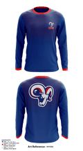 Greene Central Rams 3698079 Long Sleeve Performance Shirt - 2