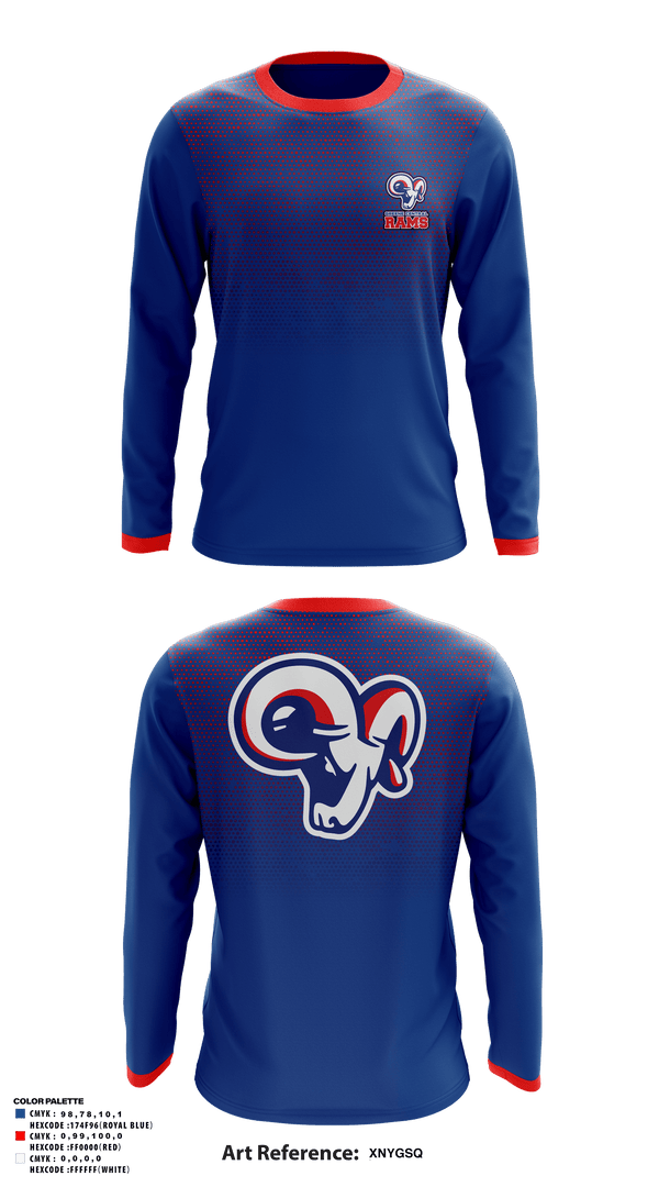 Long Sleeve Performance Shirt, Greene Central Rams, Wrestling, Teamtime, Team time, sublimation, custom sports apparel, team uniforms, spirit wear, spiritwear, sports uniforms, custom shirts, team store, custom team store, fundraiser sports, apparel fundraiser