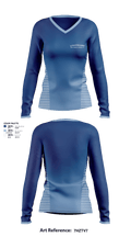 Lancaster lobos 88773901 Women's Long Sleeve V-neck Shirt - 1