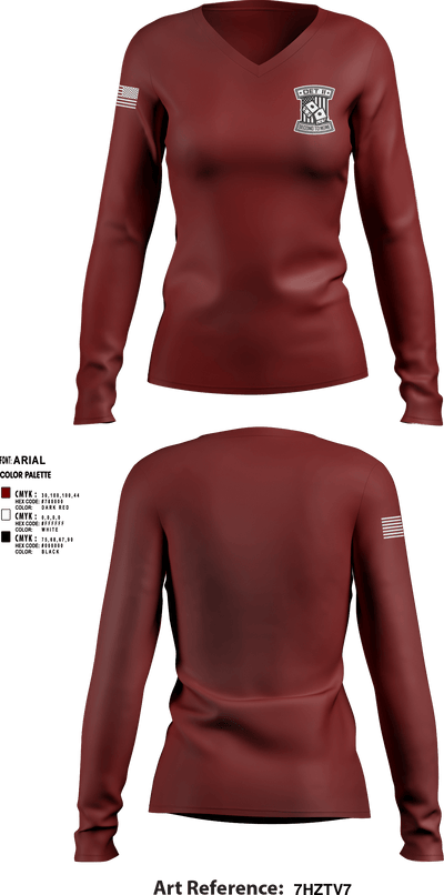 DET2 59094462 Women's Long Sleeve V-neck Shirt - 2