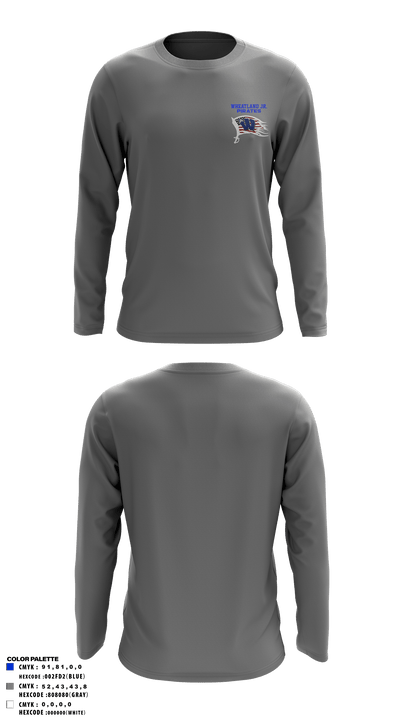 Wheatland youth football and cheer 53677637 Long Sleeve Performance Polo - 7