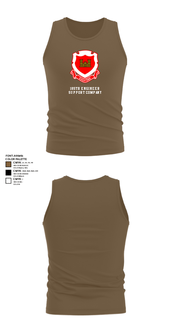 Tank Top, 185th Engineer Support Company, , Teamtime, Team time, sublimation, custom sports apparel, team uniforms, spirit wear, spiritwear, sports uniforms, custom shirts, team store, custom team store, fundraiser sports, apparel fundraiser