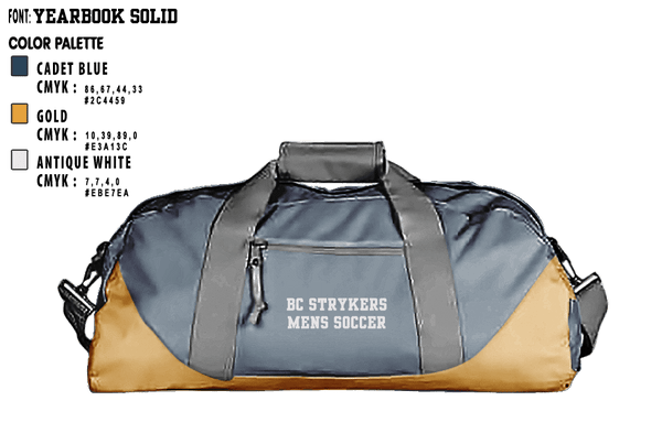 Duffle Bag, BC Strykers, Men's Soccer, Teamtime, Team time, sublimation, custom sports apparel, team uniforms, spirit wear, spiritwear, sports uniforms, custom shirts, team store, custom team store, fundraiser sports, apparel fundraiser