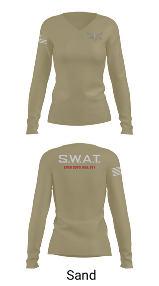 Women's Long Sleeve Vneck Shirt, MONTVILLE SERT, Police, Teamtime, Team time, sublimation, custom sports apparel, team uniforms, spirit wear, spiritwear, sports uniforms, custom shirts, team store, custom team store, fundraiser sports, apparel fundraiser
