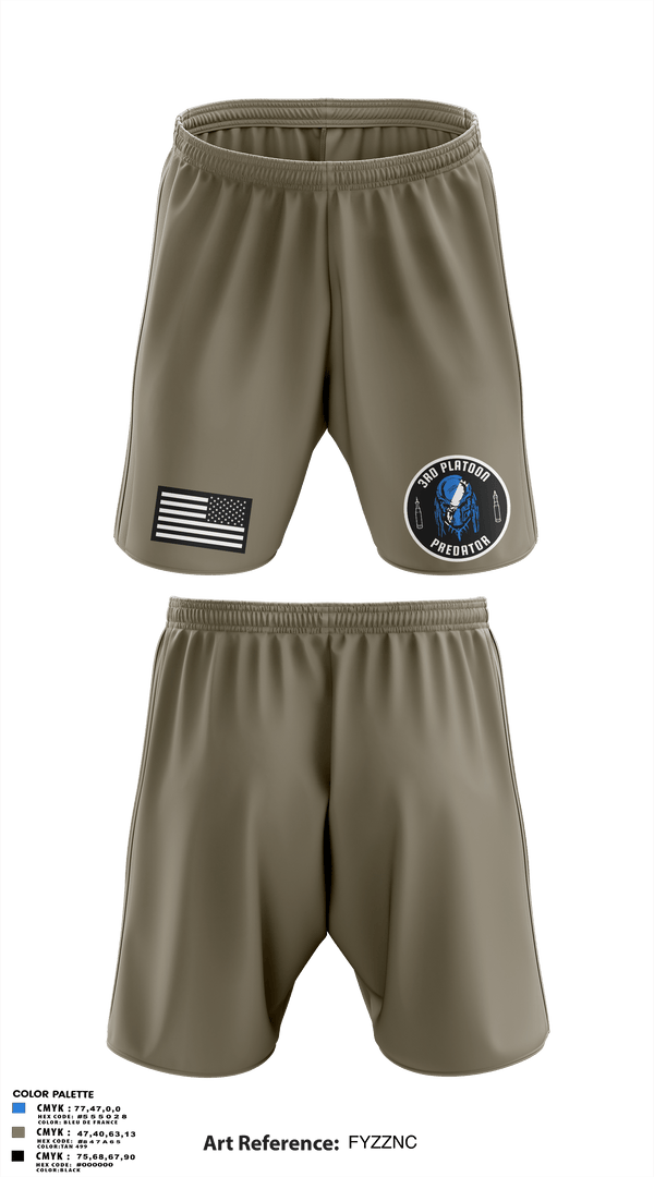 Athletic Shorts With Pockets, 3rd Platoon, Army, Teamtime, Team time, sublimation, custom sports apparel, team uniforms, spirit wear, spiritwear, sports uniforms, custom shirts, team store, custom team store, fundraiser sports, apparel fundraiser