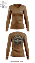 824th QM CO (CADC-A) 69842964 Women's Long Sleeve V-neck Shirt - 1