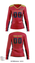Madison Academic Magnet School Volleyball 51291409 Women's Long Sleeve V-neck Shirt - 137