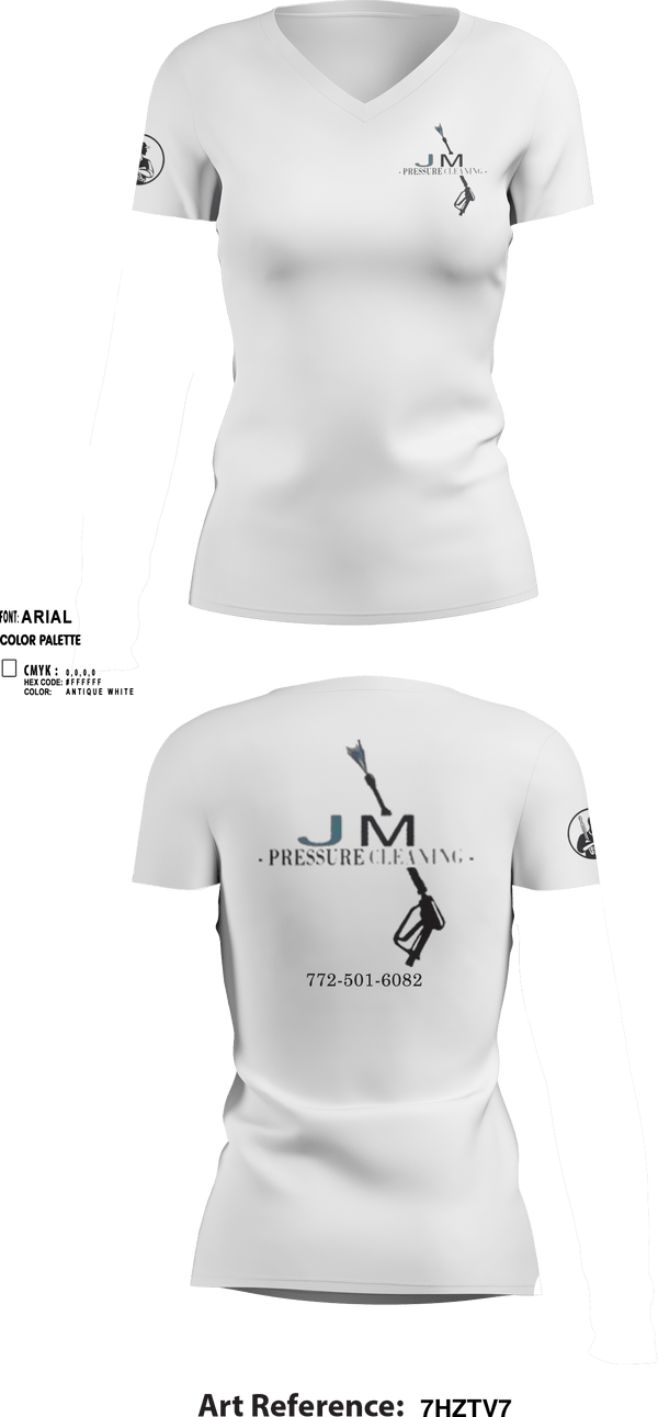 Women's Short Sleeve Vneck Shirt, JM Pressure CleaningJM Pressure Cleaning, , Teamtime, Team time, sublimation, custom sports apparel, team uniforms, spirit wear, spiritwear, sports uniforms, custom shirts, team store, custom team store, fundraiser sports, apparel fundraiser