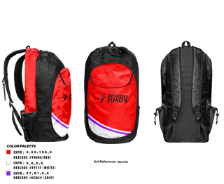 Gear Bag, Athletics Yukon, Track & Field, Teamtime, Team time, sublimation, custom sports apparel, team uniforms, spirit wear, spiritwear, sports uniforms, custom shirts, team store, custom team store, fundraiser sports, apparel fundraiser