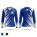 Moravia Mohawks Women's Long Sleeve V-neck Shirt - 1
