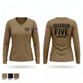 UUVRON FIVE Women's Long Sleeve V-neck Shirt - 1