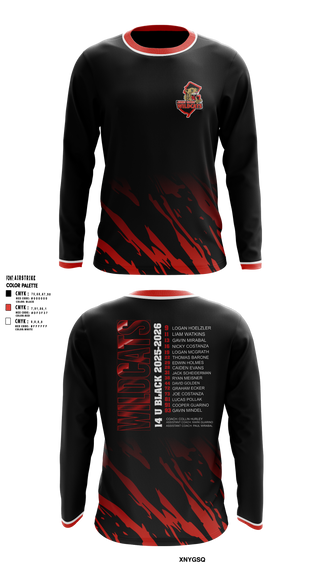 Long Sleeve Performance Shirt, Wildcats, Ice Hockey, Teamtime, Team time, sublimation, custom sports apparel, team uniforms, spirit wear, spiritwear, sports uniforms, custom shirts, team store, custom team store, fundraiser sports, apparel fundraiser