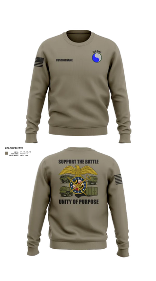 Crew Neck Sweatshirt, 729 Quarter Master Unit, Army, Teamtime, Team time, sublimation, custom sports apparel, team uniforms, spirit wear, spiritwear, sports uniforms, custom shirts, team store, custom team store, fundraiser sports, apparel fundraiser