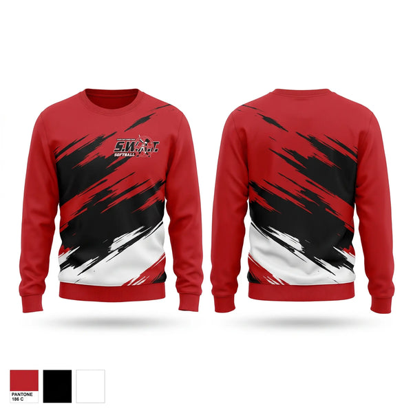 Crew Neck Sweatshirt, S.W.A.T., Softball, Teamtime, Team time, sublimation, custom sports apparel, team uniforms, spirit wear, spiritwear, sports uniforms, custom shirts, team store, custom team store, fundraiser sports, apparel fundraiser