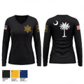 Charleston County Sheriff’s office 23453417 Women's Long Sleeve V-neck Shirt - 1