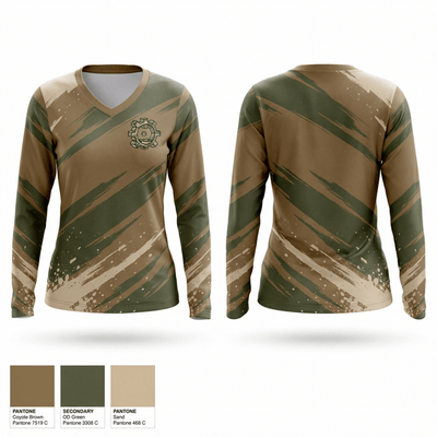 Beyond the barrel concepts 4867657 Women's Long Sleeve V-neck Shirt - 1