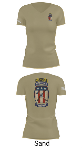 Womens Short Sleeve Vneck Shirt, 2-47 infantry 3rd BRG 10th MTN, Army, Teamtime, Team time, sublimation, custom sports apparel, team uniforms, spirit wear, spiritwear, sports uniforms, custom shirts, team store, custom team store, fundraiser sports, apparel fundraiser