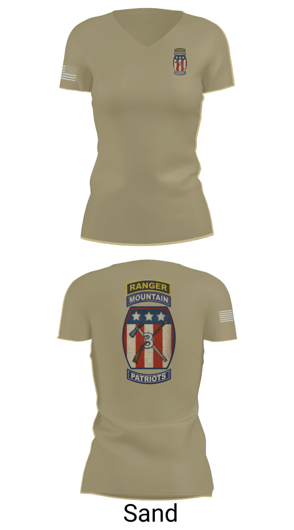Womens Short Sleeve Vneck Shirt, 2-47 infantry 3rd BRG 10th MTN, Army, Teamtime, Team time, sublimation, custom sports apparel, team uniforms, spirit wear, spiritwear, sports uniforms, custom shirts, team store, custom team store, fundraiser sports, apparel fundraiser