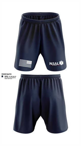 Athletic Shorts With Pockets, NEAL EMS, EMS/EMT, Teamtime, Team time, sublimation, custom sports apparel, team uniforms, spirit wear, spiritwear, sports uniforms, custom shirts, team store, custom team store, fundraiser sports, apparel fundraiser