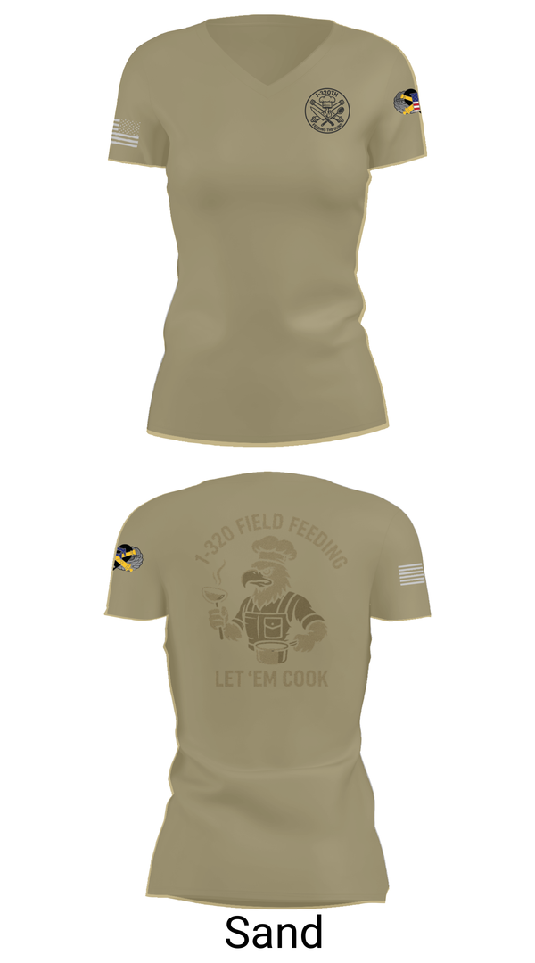 Womens Short Sleeve Vneck Shirt, 1-320th, , Teamtime, Team time, sublimation, custom sports apparel, team uniforms, spirit wear, spiritwear, sports uniforms, custom shirts, team store, custom team store, fundraiser sports, apparel fundraiser