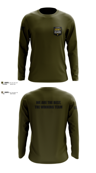 Long Sleeve Performance Shirt, Recruiting and Retention Battalion, National Guard, Teamtime, Team time, sublimation, custom sports apparel, team uniforms, spirit wear, spiritwear, sports uniforms, custom shirts, team store, custom team store, fundraiser sports, apparel fundraiser