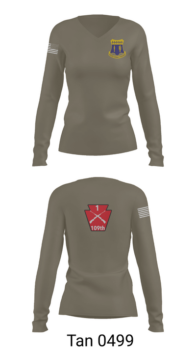 A co 1/109 75312716 Women's Long Sleeve V-neck Shirt - 73