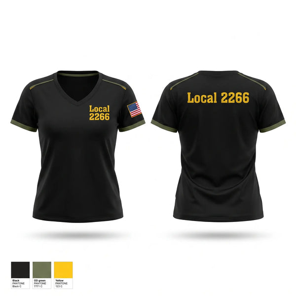 Womens Short Sleeve Vneck Shirt, Local 2266, Police, Teamtime, Team time, sublimation, custom sports apparel, team uniforms, spirit wear, spiritwear, sports uniforms, custom shirts, team store, custom team store, fundraiser sports, apparel fundraiser