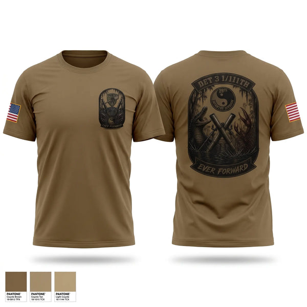 Old School Cotton Feel Shirt, DET 3 HHB 1-111th FA, National Guard, Teamtime, Team time, sublimation, custom sports apparel, team uniforms, spirit wear, spiritwear, sports uniforms, custom shirts, team store, custom team store, fundraiser sports, apparel fundraiser