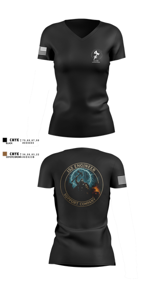 Womens Short Sleeve Vneck Shirt, 152 ESC, , Teamtime, Team time, sublimation, custom sports apparel, team uniforms, spirit wear, spiritwear, sports uniforms, custom shirts, team store, custom team store, fundraiser sports, apparel fundraiser