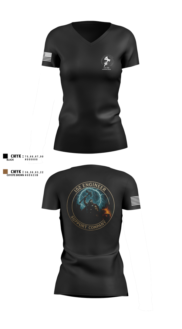 Womens Short Sleeve Vneck Shirt, 152 ESC, , Teamtime, Team time, sublimation, custom sports apparel, team uniforms, spirit wear, spiritwear, sports uniforms, custom shirts, team store, custom team store, fundraiser sports, apparel fundraiser