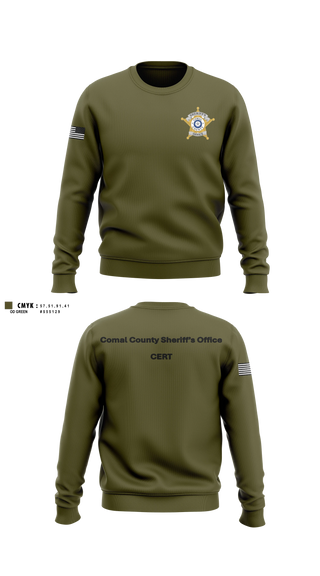 Crew Neck Sweatshirt, Comal County Sheriff’s Office, Police, Teamtime, Team time, sublimation, custom sports apparel, team uniforms, spirit wear, spiritwear, sports uniforms, custom shirts, team store, custom team store, fundraiser sports, apparel fundraiser