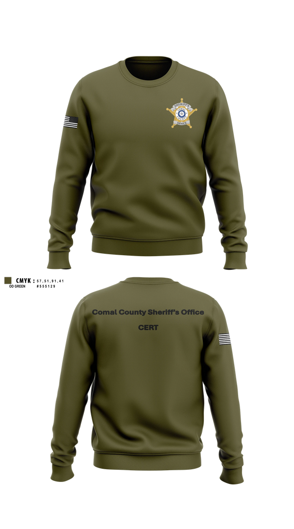 Crew Neck Sweatshirt, Comal County Sheriff’s Office, Police, Teamtime, Team time, sublimation, custom sports apparel, team uniforms, spirit wear, spiritwear, sports uniforms, custom shirts, team store, custom team store, fundraiser sports, apparel fundraiser