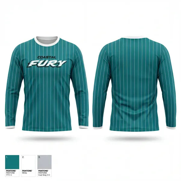 Long Sleeve Performance Shirt, Coastal Fury, Baseball, Teamtime, Team time, sublimation, custom sports apparel, team uniforms, spirit wear, spiritwear, sports uniforms, custom shirts, team store, custom team store, fundraiser sports, apparel fundraiser