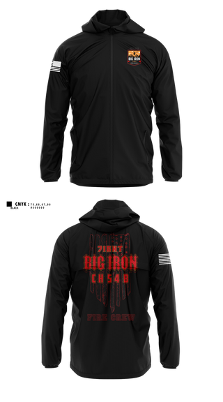 Windbreaker, Big Iron, Fire Department, Teamtime, Team time, sublimation, custom sports apparel, team uniforms, spirit wear, spiritwear, sports uniforms, custom shirts, team store, custom team store, fundraiser sports, apparel fundraiser