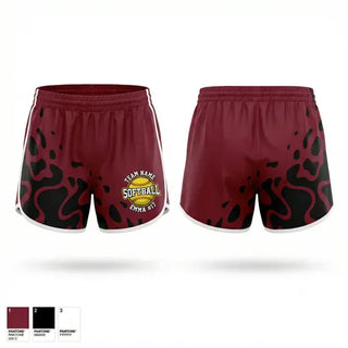 Womens Shorts, Hutch Tech Softball, Softball, Teamtime, Team time, sublimation, custom sports apparel, team uniforms, spirit wear, spiritwear, sports uniforms, custom shirts, team store, custom team store, fundraiser sports, apparel fundraiser