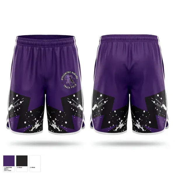 Track Shorts, Africentric Nubians, Track & Field, Teamtime, Team time, sublimation, custom sports apparel, team uniforms, spirit wear, spiritwear, sports uniforms, custom shirts, team store, custom team store, fundraiser sports, apparel fundraiser