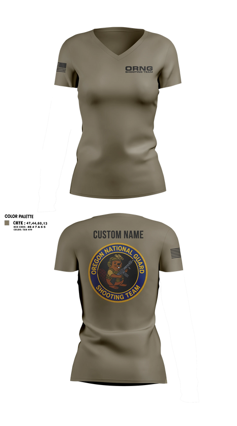 Womens Short Sleeve Vneck Shirt, Oregon national guard shooting team, Army, Teamtime, Team time, sublimation, custom sports apparel, team uniforms, spirit wear, spiritwear, sports uniforms, custom shirts, team store, custom team store, fundraiser sports, apparel fundraiser