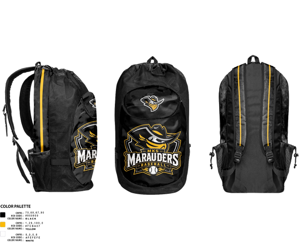 Gear Bag, MK5 Marauders, Baseball, Teamtime, Team time, sublimation, custom sports apparel, team uniforms, spirit wear, spiritwear, sports uniforms, custom shirts, team store, custom team store, fundraiser sports, apparel fundraiser