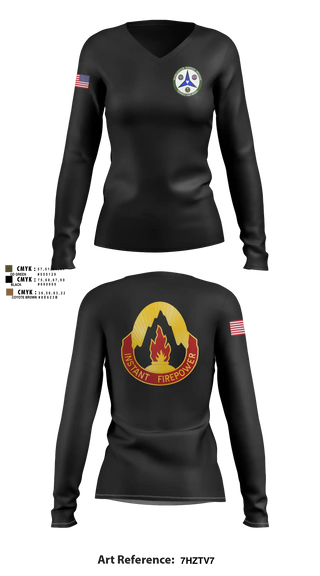 Womens Long Sleeve Vneck Shirt, 38th RSG, Army, Teamtime, Team time, sublimation, custom sports apparel, team uniforms, spirit wear, spiritwear, sports uniforms, custom shirts, team store, custom team store, fundraiser sports, apparel fundraiser