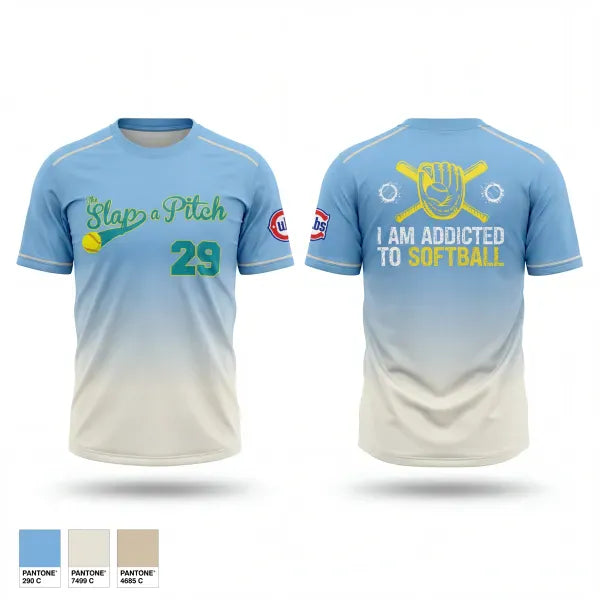 Old School Cotton Feel Shirt, Slap A Pitch, Softball, Teamtime, Team time, sublimation, custom sports apparel, team uniforms, spirit wear, spiritwear, sports uniforms, custom shirts, team store, custom team store, fundraiser sports, apparel fundraiser
