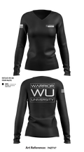 Warrior University Women's Long Sleeve V-neck Shirt - 100