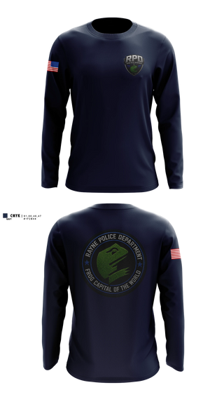 Long Sleeve Performance Shirt, Rayne Police Department, Police, Teamtime, Team time, sublimation, custom sports apparel, team uniforms, spirit wear, spiritwear, sports uniforms, custom shirts, team store, custom team store, fundraiser sports, apparel fundraiser